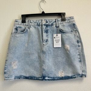 Desigual Light Blue Denim A-Line Skirt